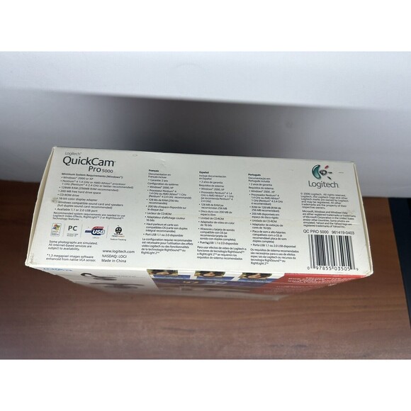 Logitech QuickCam Pro 5000 Webcam Windows 2000, XP OR VISTA - Picture 4 of 7